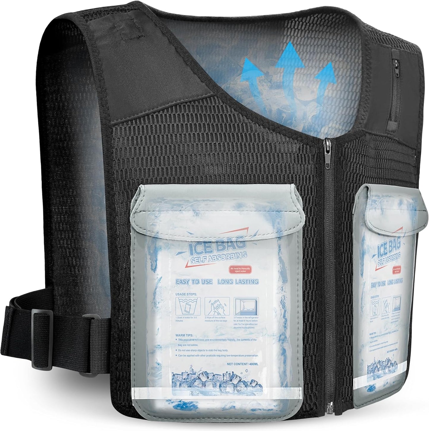Cooling Vest for Men & Women - Ice Vest with 15pcs Ice Packs