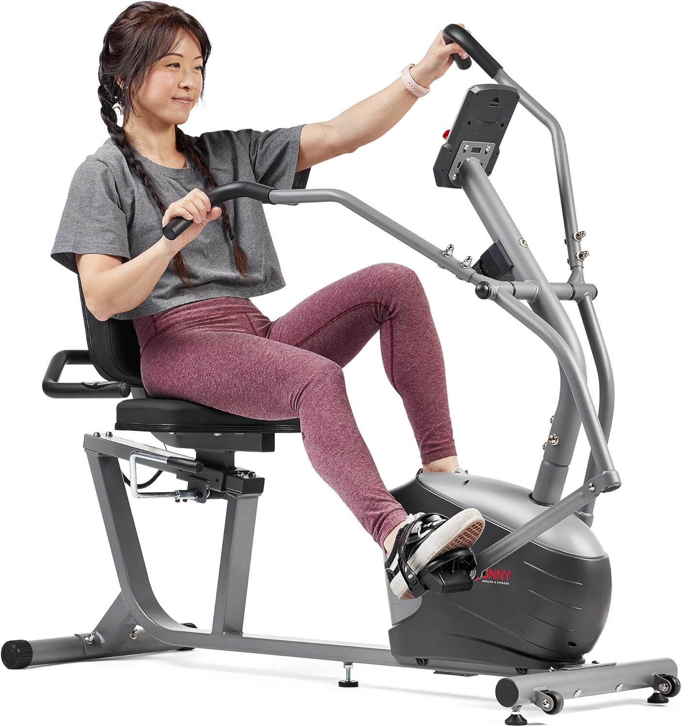 Sunny Health & Fitness Smart Recumbent Bike for Full-Body Workouts
