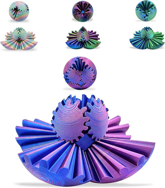 Stress Relief Gear Ball (Blue-Purple)