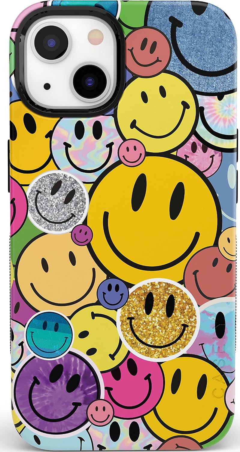 Casely iPhone 14 Case - Bold Protective Design with Smiley Face