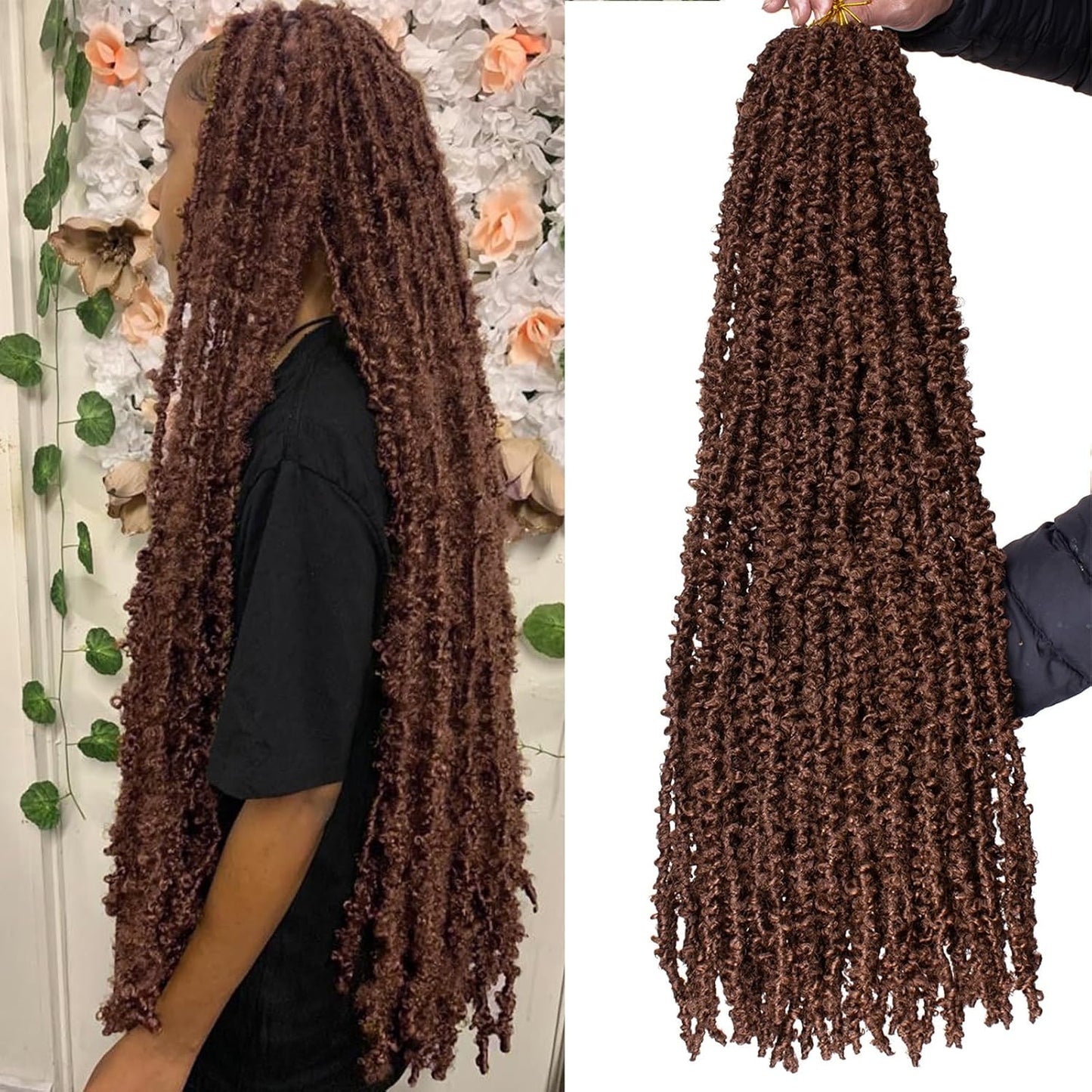 Leeven 30 Inch Butterfly Locs Crochet Hair for Black Women
