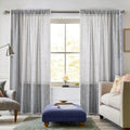 Boho Chic Charcoal Country Farmhouse Curtains for Living Room