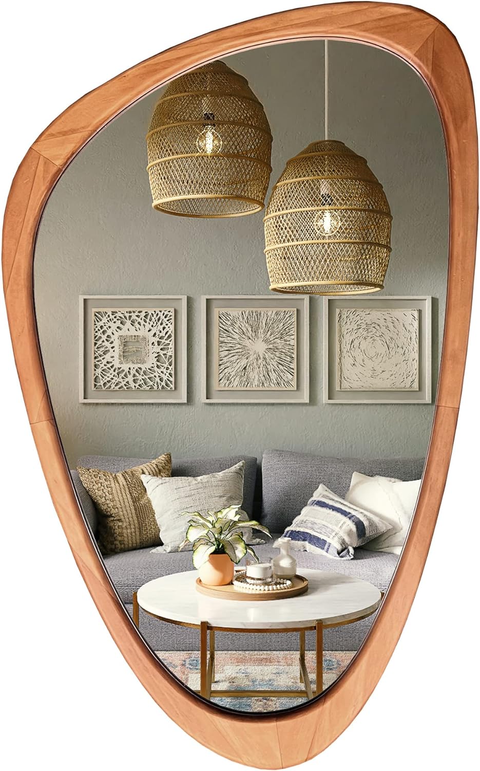 Asymmetrical Wall Mirror by WallBeyond for Modern Decor