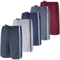 Men's Active Quick Dry Fit Shorts 5-Pack - Comfortable 9 in Inseam