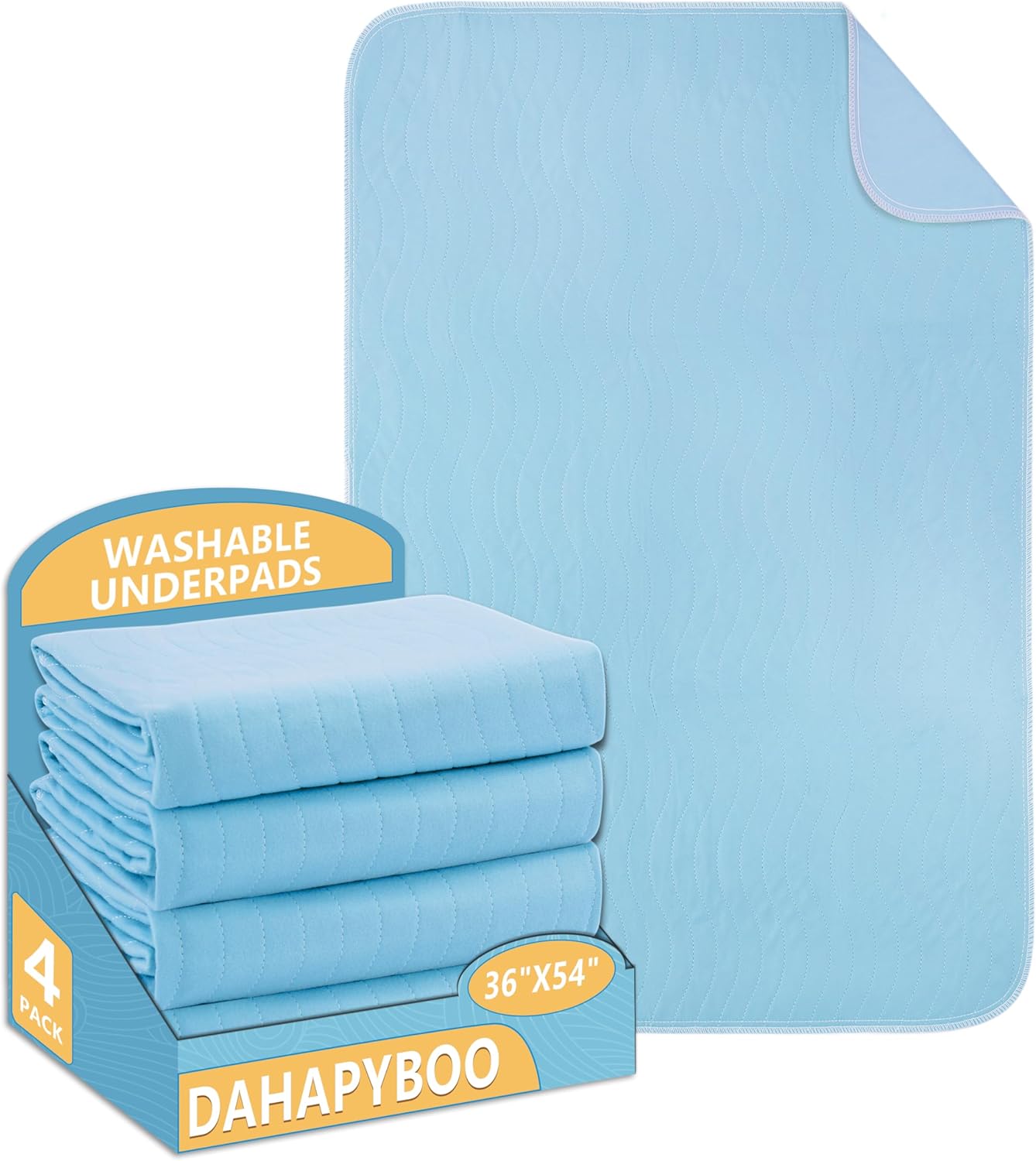 Washable Underpads for Incontinence, 36x54 Heavy Absorbency