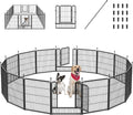 Dog Playpen 32in Height 16 Panels - Portable Foldable Pet Exercise Pen