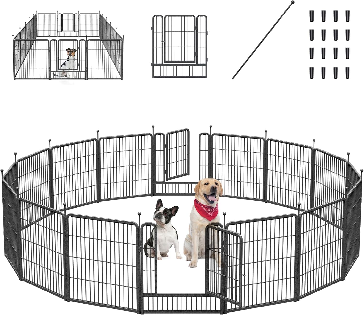 Mr IRONSTONE Dog Playpen: Durable Indoor/Outdoor Pet Fence