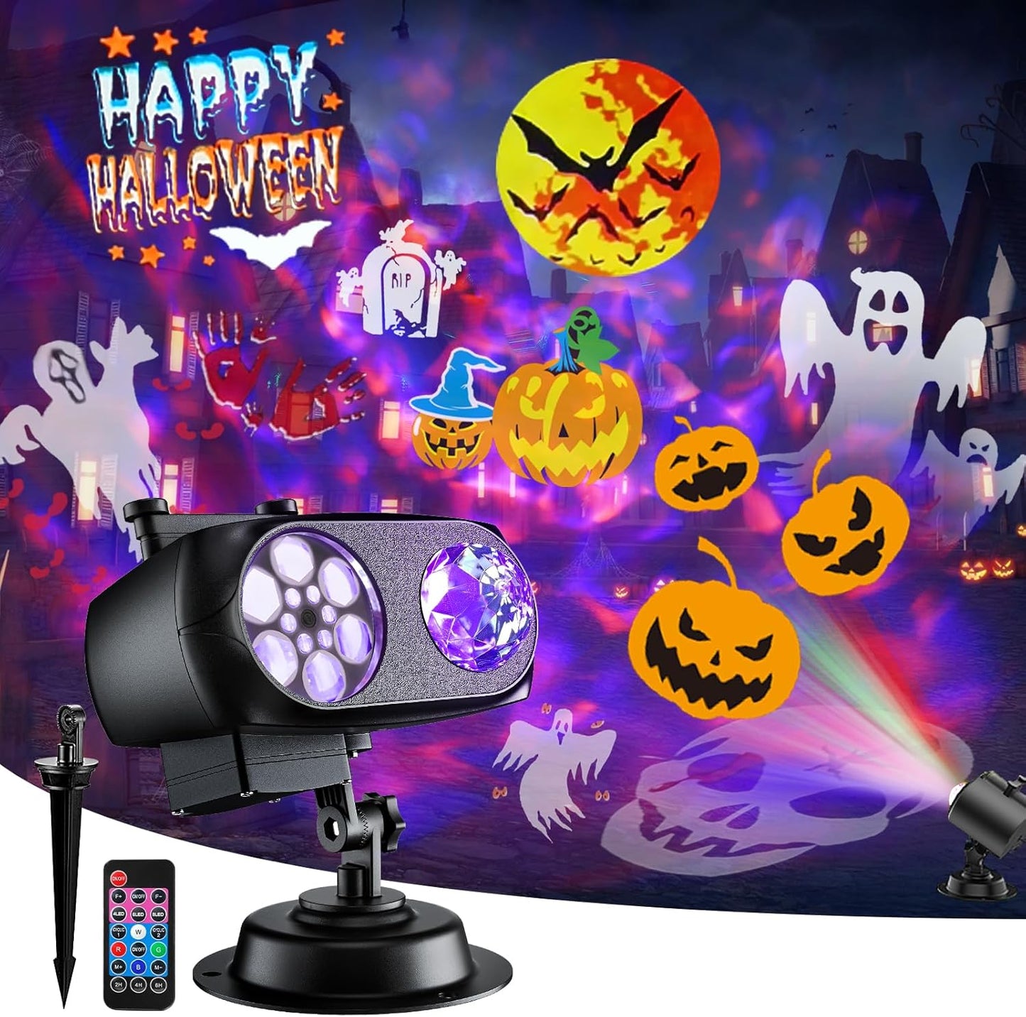 Brighter Halloween Projector Lights for Home with 8 Patterns