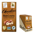 Chocolove Hazelnut Milk Chocolate Bar 33% Cocoa - Silky Belgian Milk