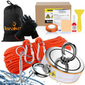 2600LBS Double Side Magnet Fishing Kit with Case - Heavy Duty Treasure