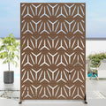 72in x 47in Metal Privacy Screen - Brown Star Decorative Panel