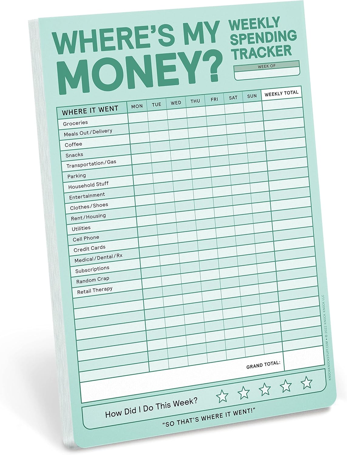 Budget Better with Knock Knock Money Tracker Pad