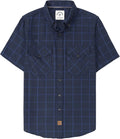 Dubinik Mens Short Sleeve Button Down Shirt - Soft Vintage Regular