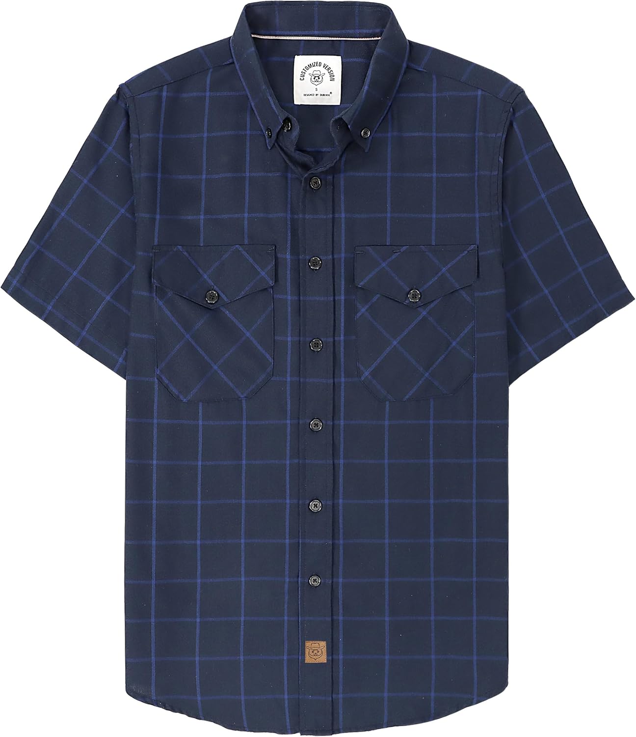 Dubinik Mens Short Sleeve Button Down Shirts for Casual Style