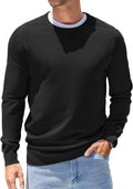 Mens Sweater Crewneck Pullover Lightweight Knit - Comfortable Fit This