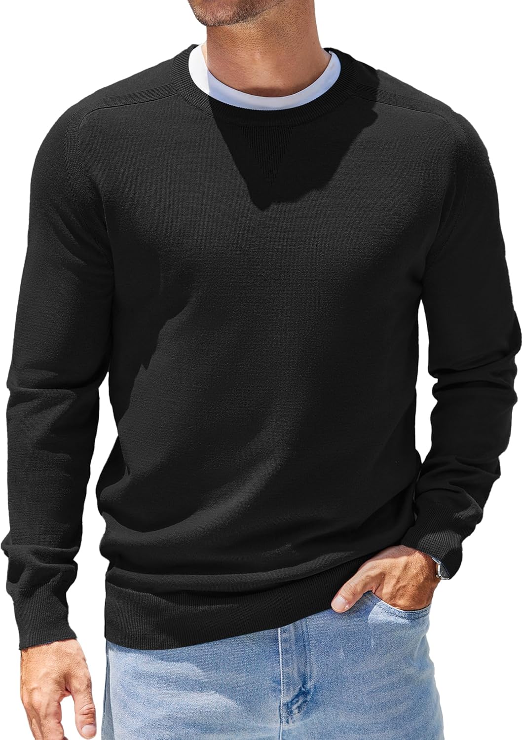 COOFANDY Mens Lightweight Crewneck Pullover Sweater for All Occasions