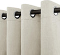 Easy-Going Linen Look Blackout Curtain 84 in Length - Room Darkening