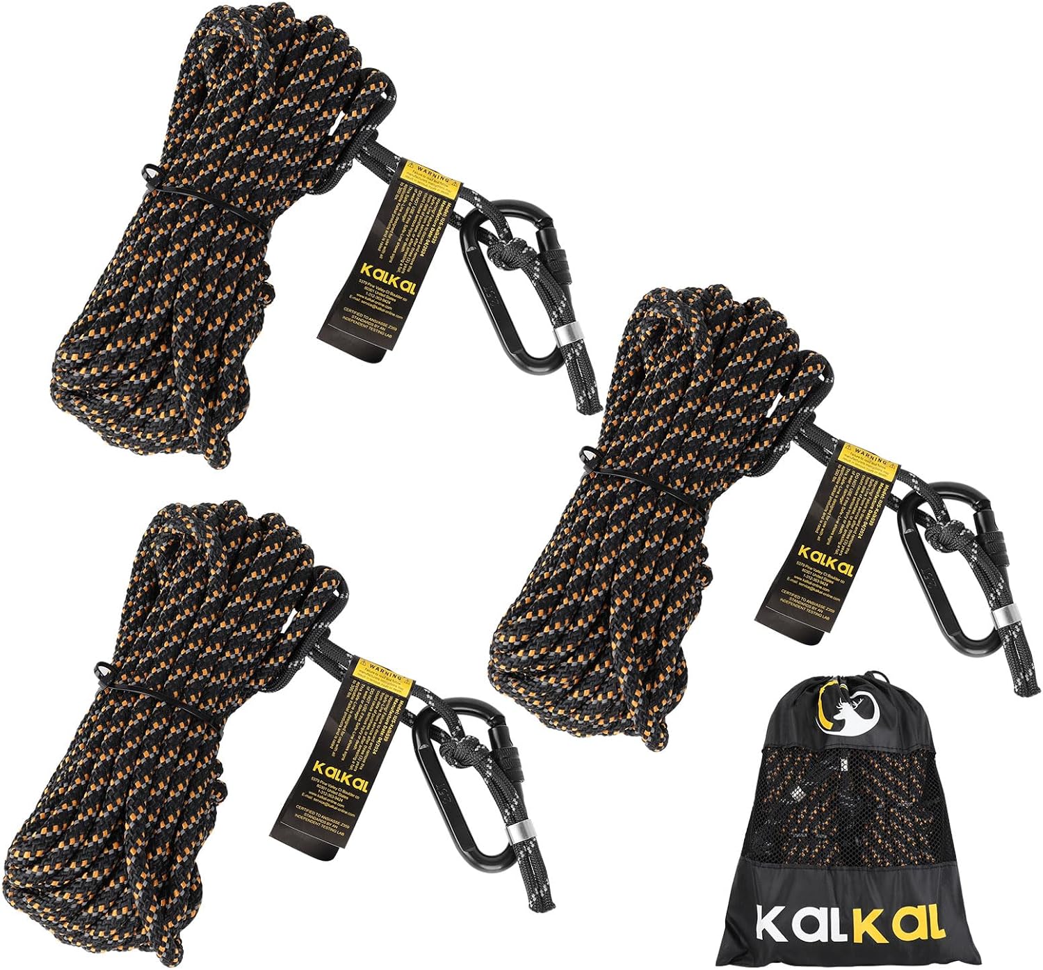 Kalkal Tree Stand Safety Rope - 30FT Reflective Lifeline for Hunters