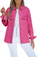 Jean Jackets for Women Oversized Denim Shacket - Lightweight Fall