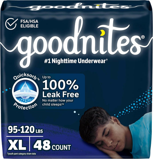 Goodnites Boys' Nighttime Bedwetting Underwear for Extra Large Kids