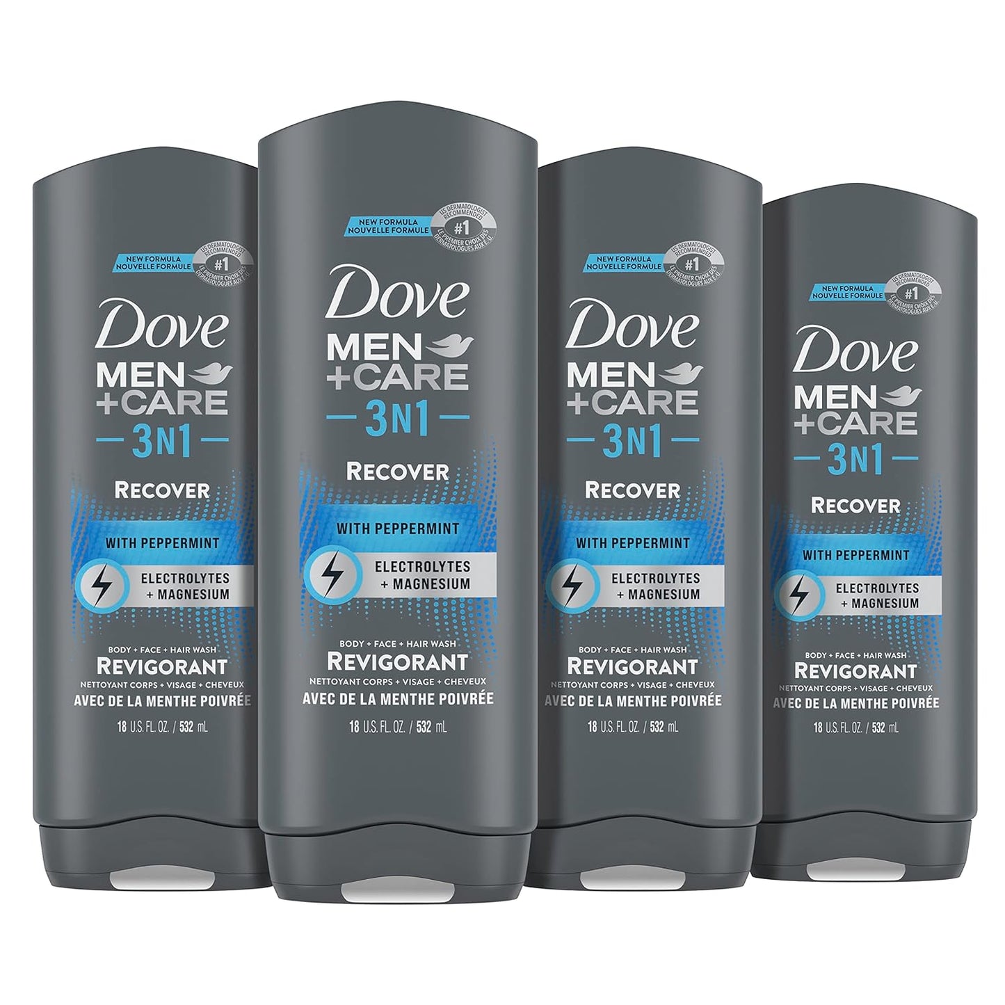 Dove Men+Care Post-Workout 3-IN-1 Body Wash with Peppermint