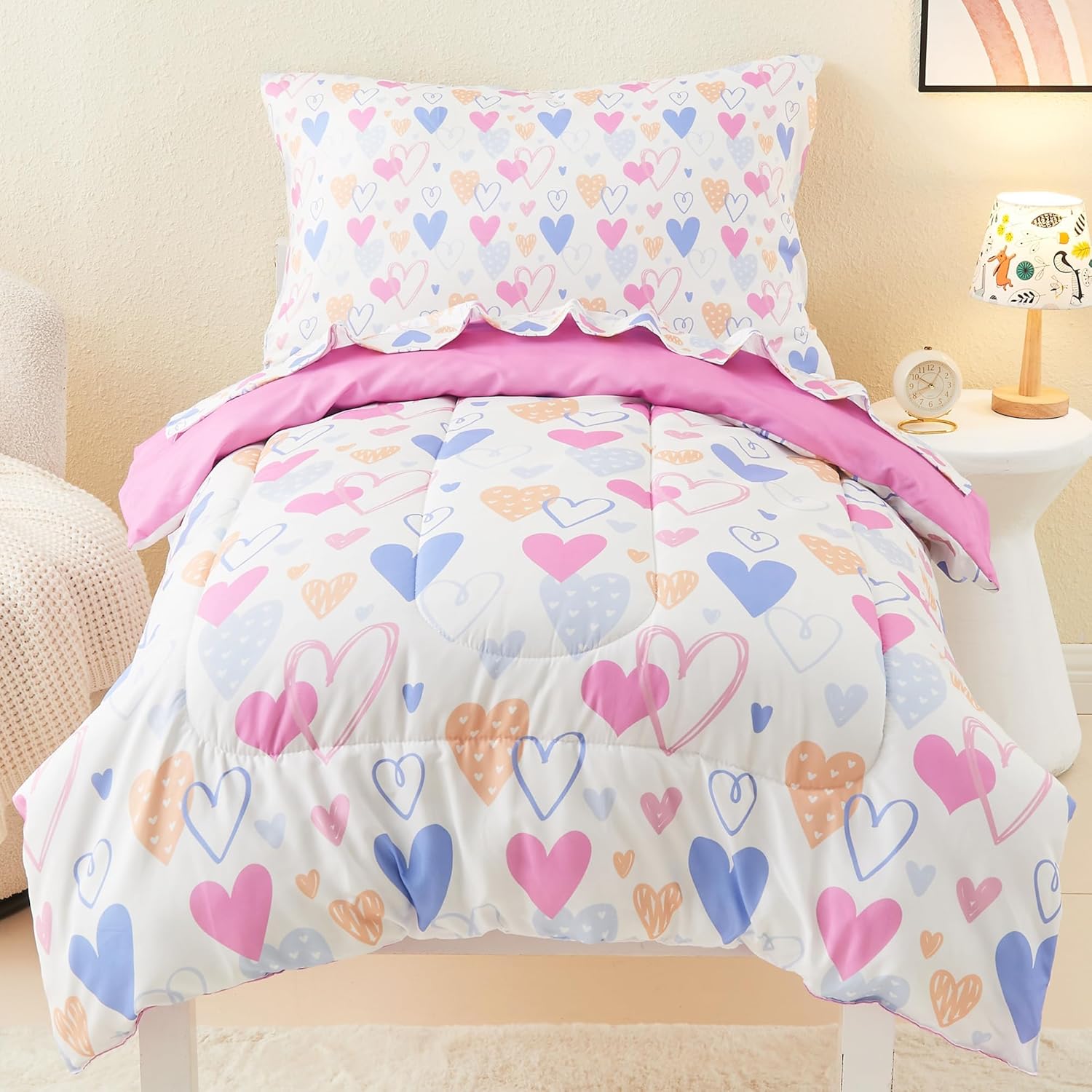 Mooreeke 4 Pieces Toddler Bedding Set for Cozy Comfort
