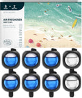 Car Air Freshener Vent Clips 8 PK - Long Lasting Ocean Scent