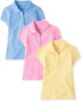 Girls Pique Polo Multipack 3-Pack - Soft School Basics