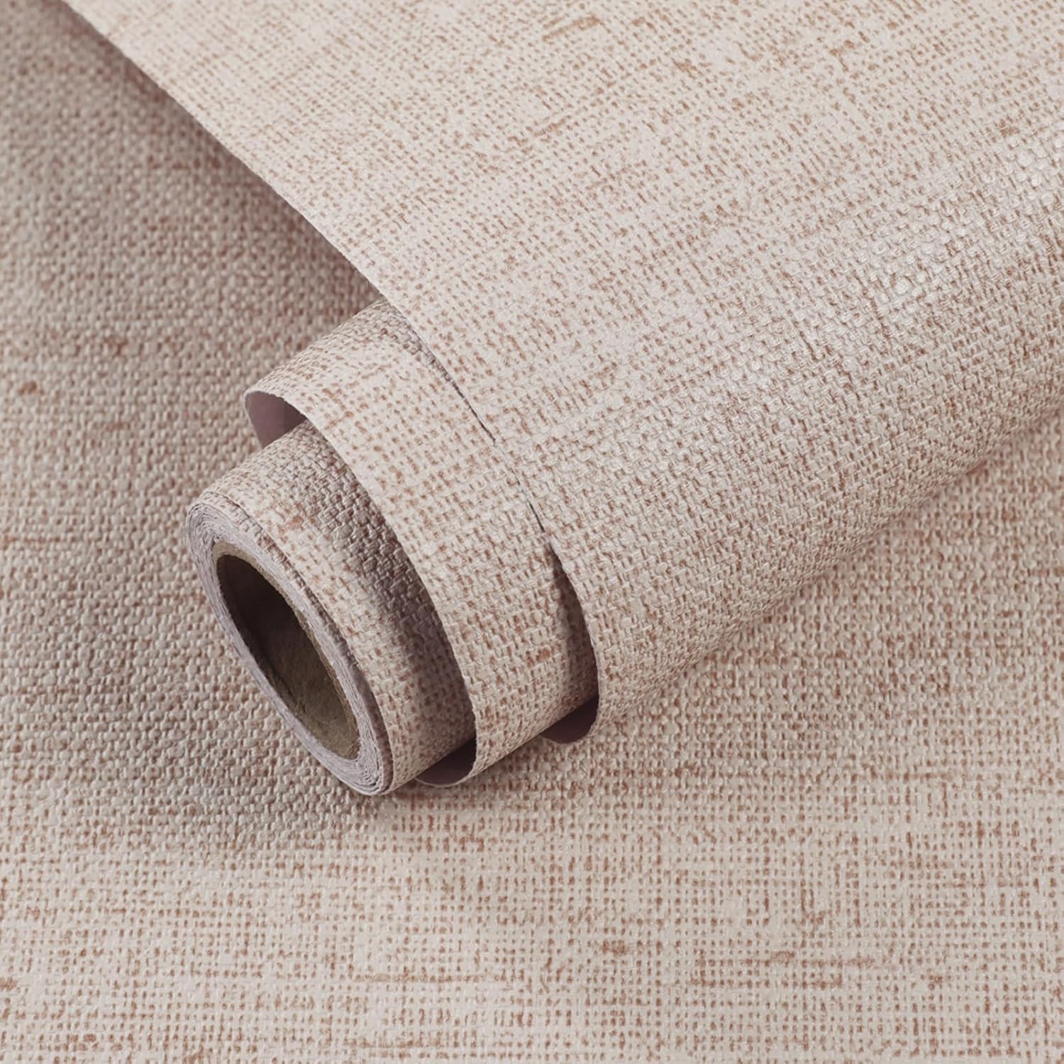 Beige Grasscloth Wallpaper Peel and Stick for Stylish Decor