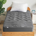Cooling Twin Mattress Topper for Single Bed (Grey, Twin 39 x 75)