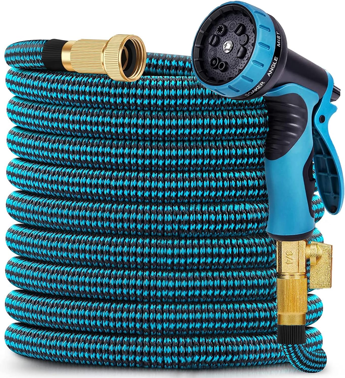 Expandable Garden Hose 50 ft with 10 Pattern Spray Nozzle
