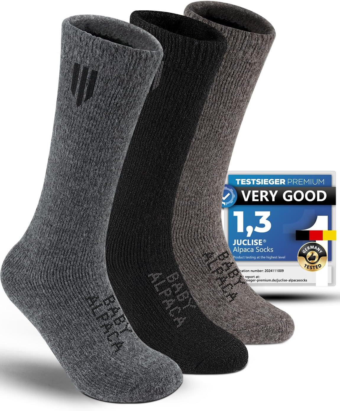 Alpaca Wool Heavyweight Thermal Boot Socks for Cold Weather