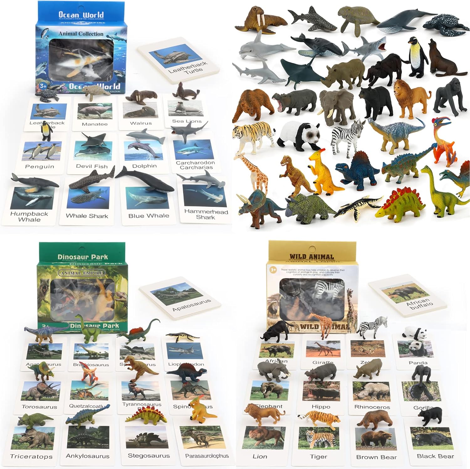 36 Small Animal Figurines for Learning & Education Activities