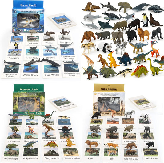 36 Small Animal Figurines for Learning & Education Activities