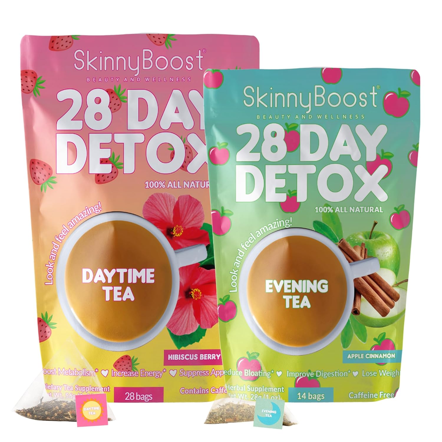 Skinny Boost Detox Tea Kit for Energy, Bloating & Cleanse