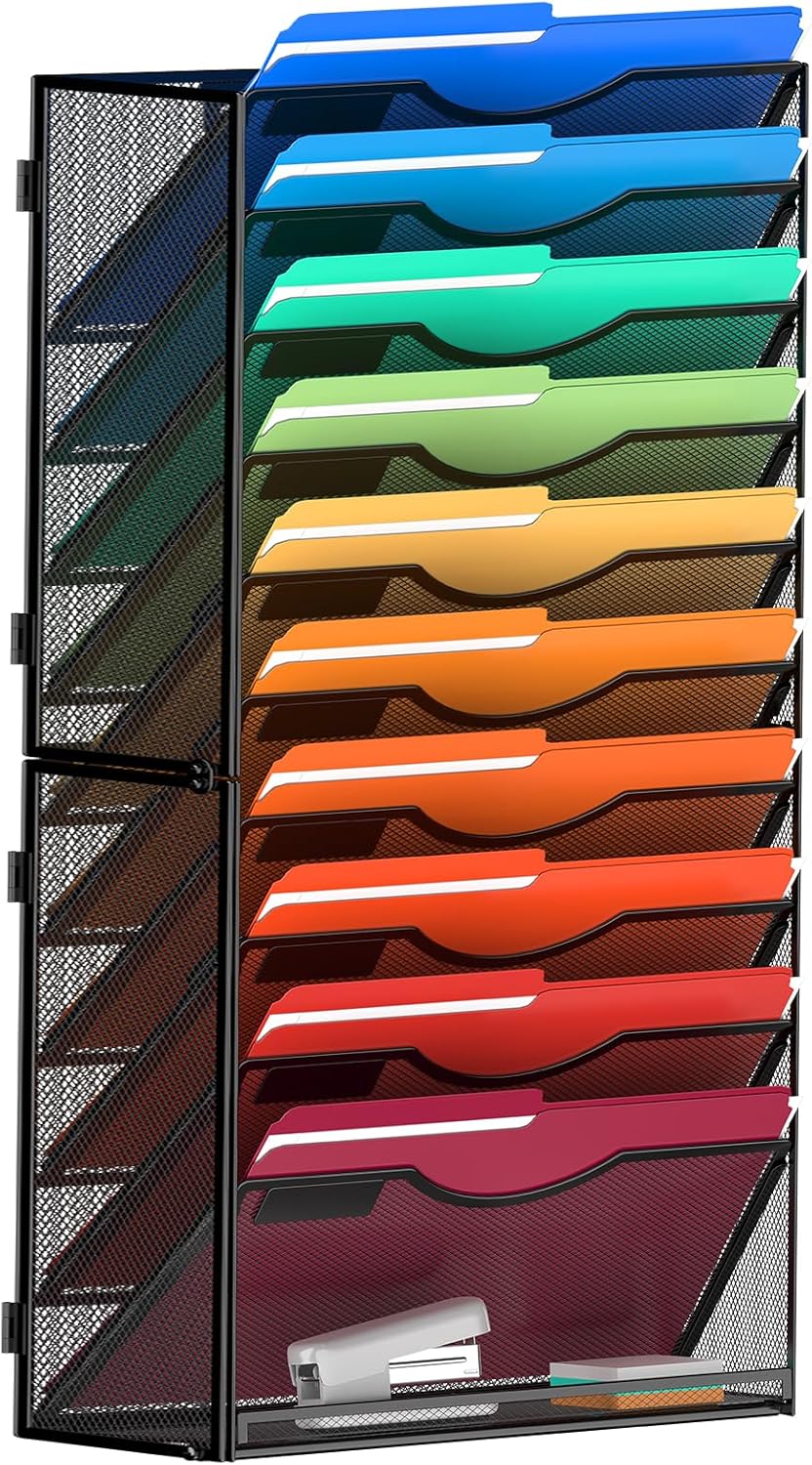11 Tier Wall File Holder for Efficient Document Organization