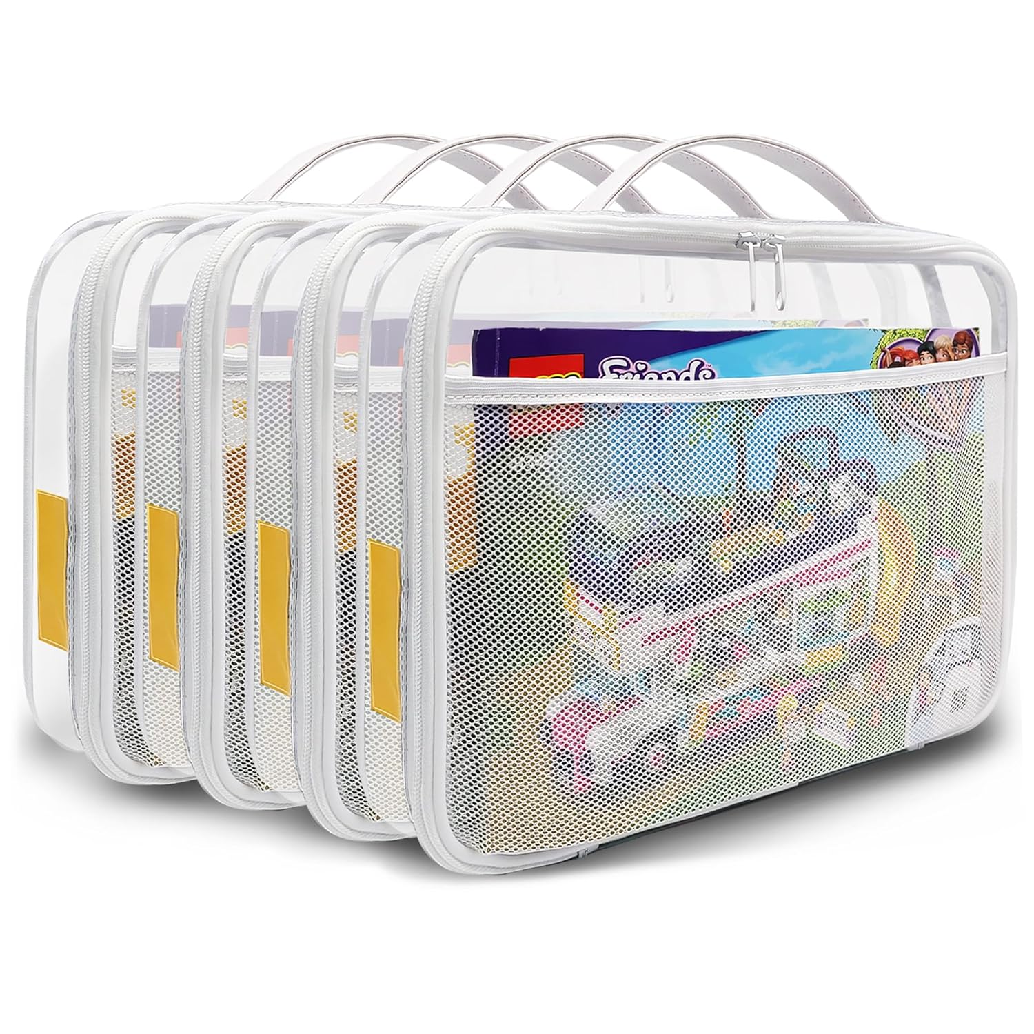 4 Pack PVC Zippered Blocks Set: Organize with Ease!