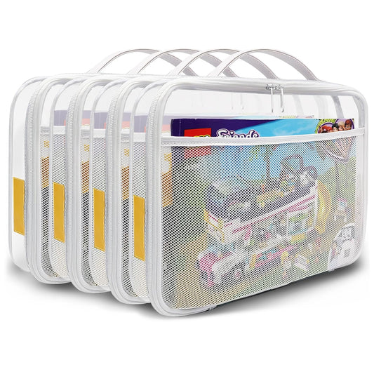 4 Pack PVC Zippered Blocks Set: Organize with Ease!