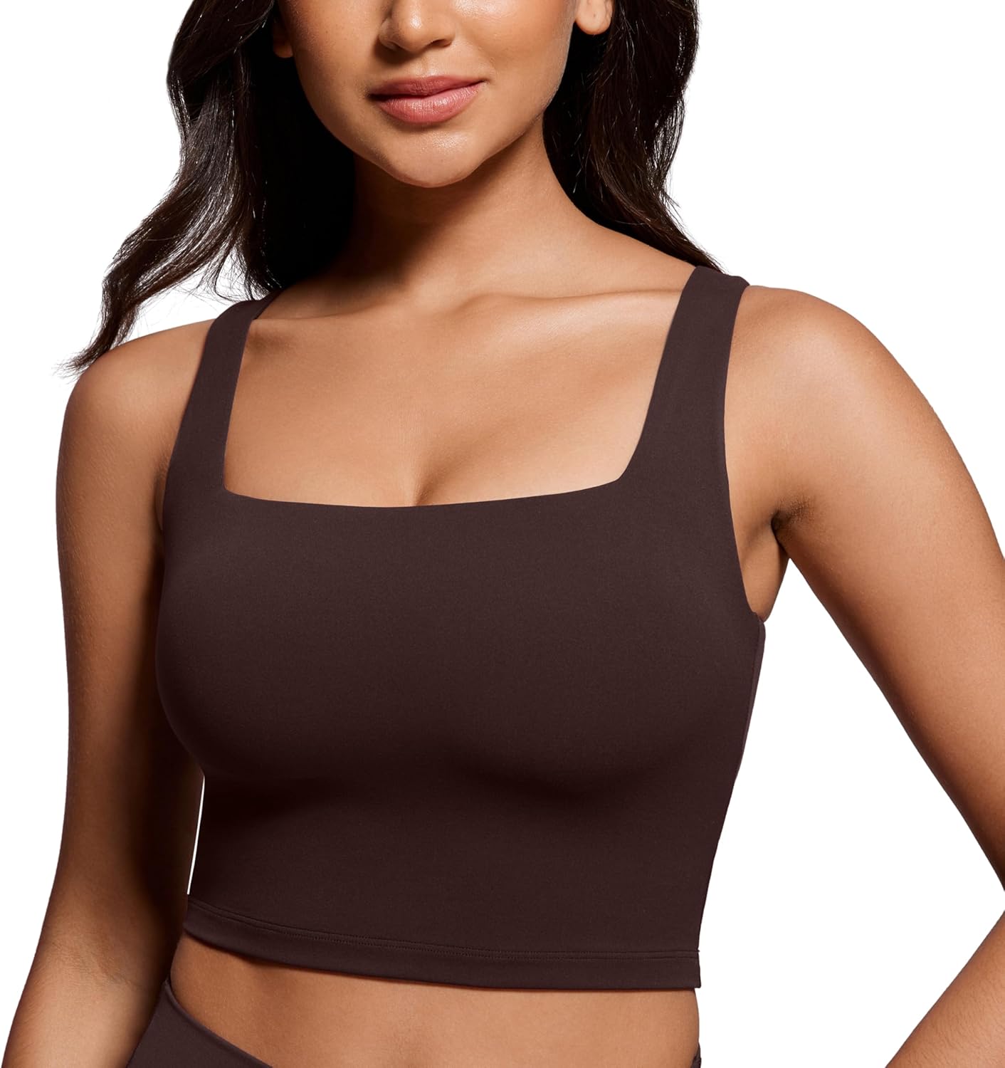 CRZ YOGA Butterluxe Womens Square Neck Longline Sports Bra Review