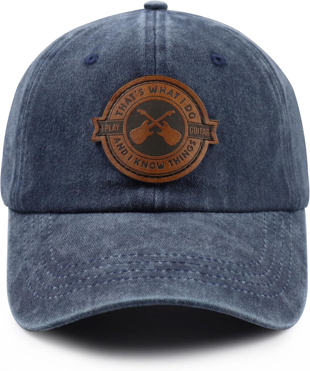 Guitar Player's Leather Patch Cap