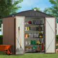 Gizoon Outdoor Storage Shed 8 x 6 FT - Durable Metal Garden Shed