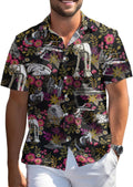 99TIMORO Wars Movie Hawaiian Shirt - Space Button Short Sleeve Top In