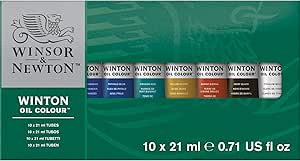 Winsor & Newton Winton Oil Color Paint Set of 10 Tubes 21ml