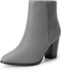 Women's Pointed-Toe Ankle Boots with 3in Block Heel