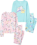 Girls Single Long Sleeve Top and Pants 2 Piece Cotton Pajama Set