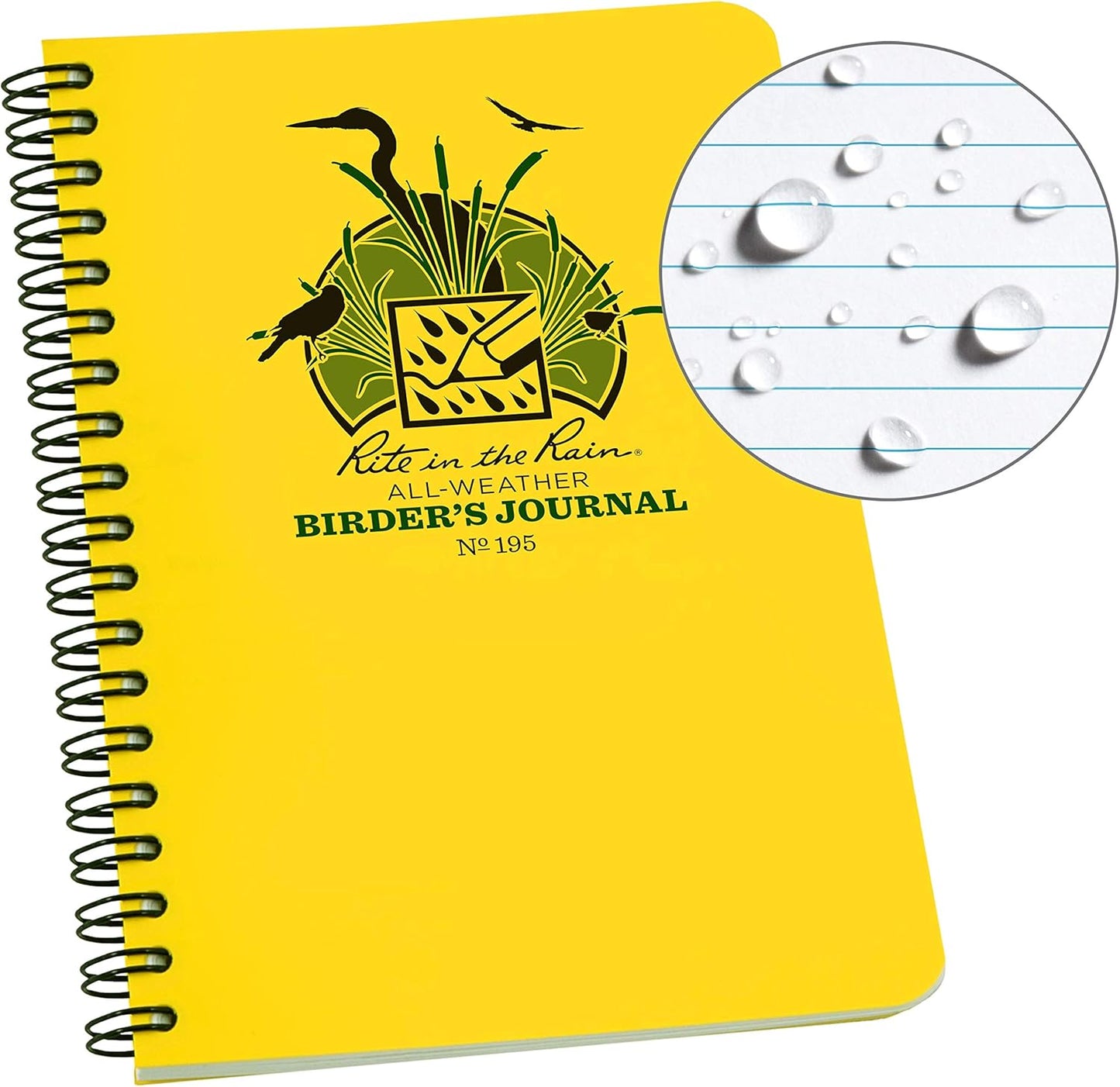 Rite in the Rain Birders Journal, Weatherproof Spiral Notebook