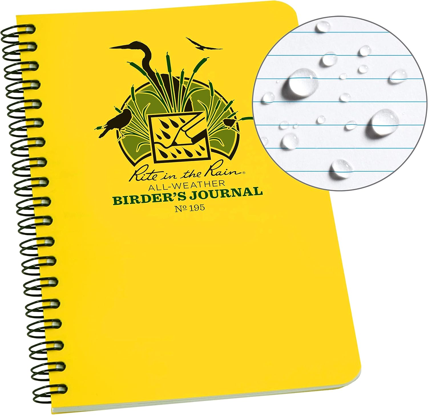 Rite in the Rain Birders Journal, Weatherproof Spiral Notebook