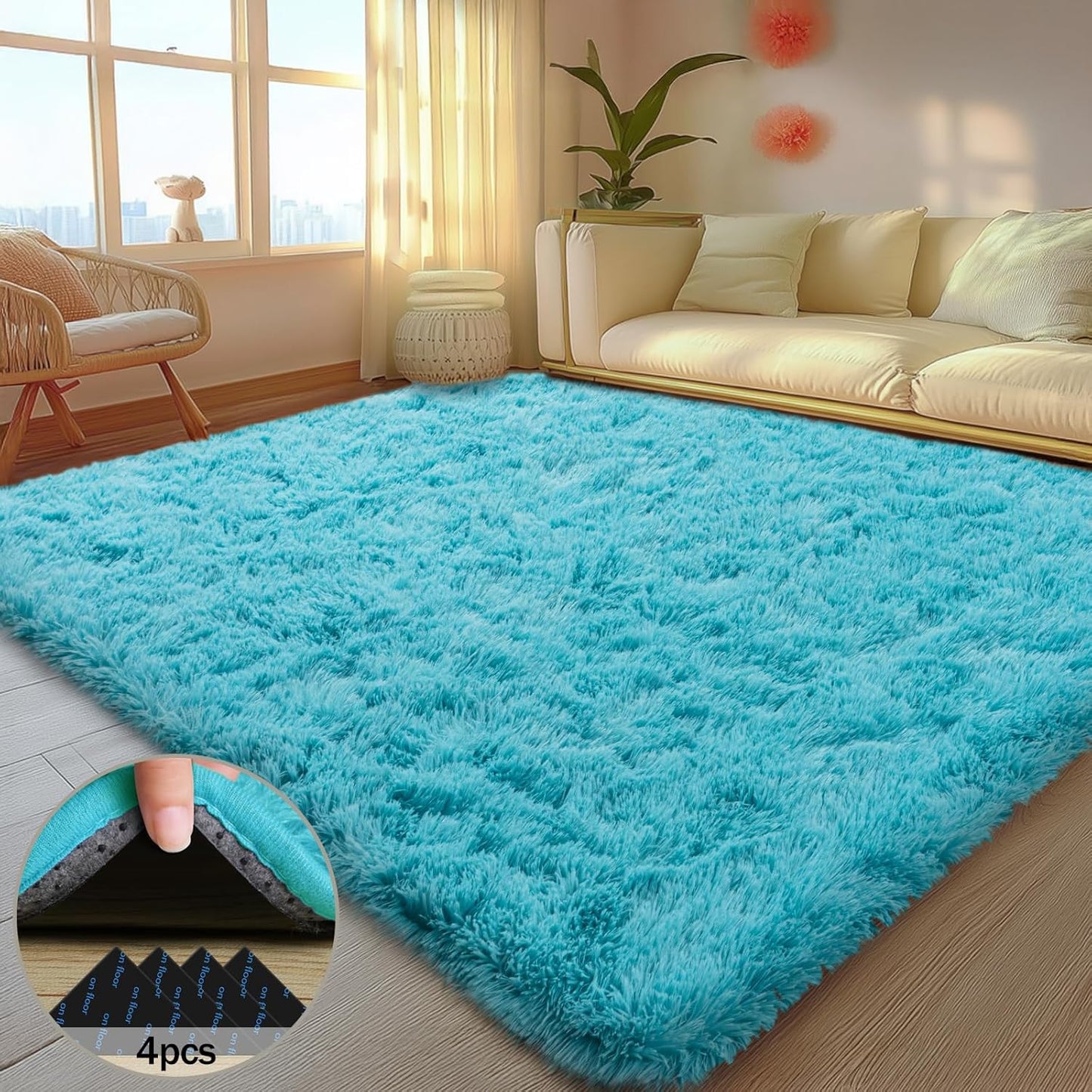 5x7 Rugs for Living Room - Large Fluffy Area Rugs for Kids
