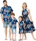 Family Hawaiian Matching Outfits Mommy and Me Halter Sundresses - Cute
