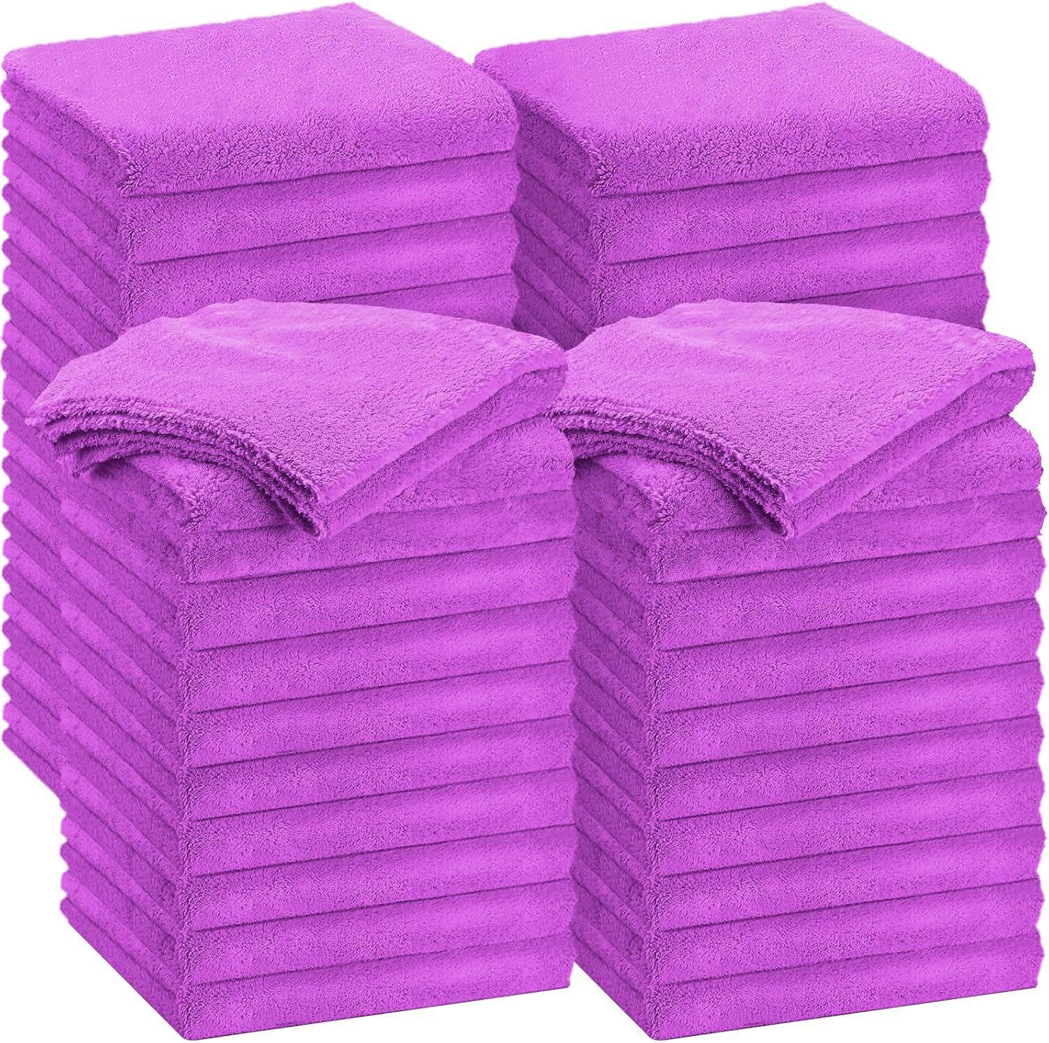 30 Pcs Edgeless Microfiber Plush Towels for Car Detailing